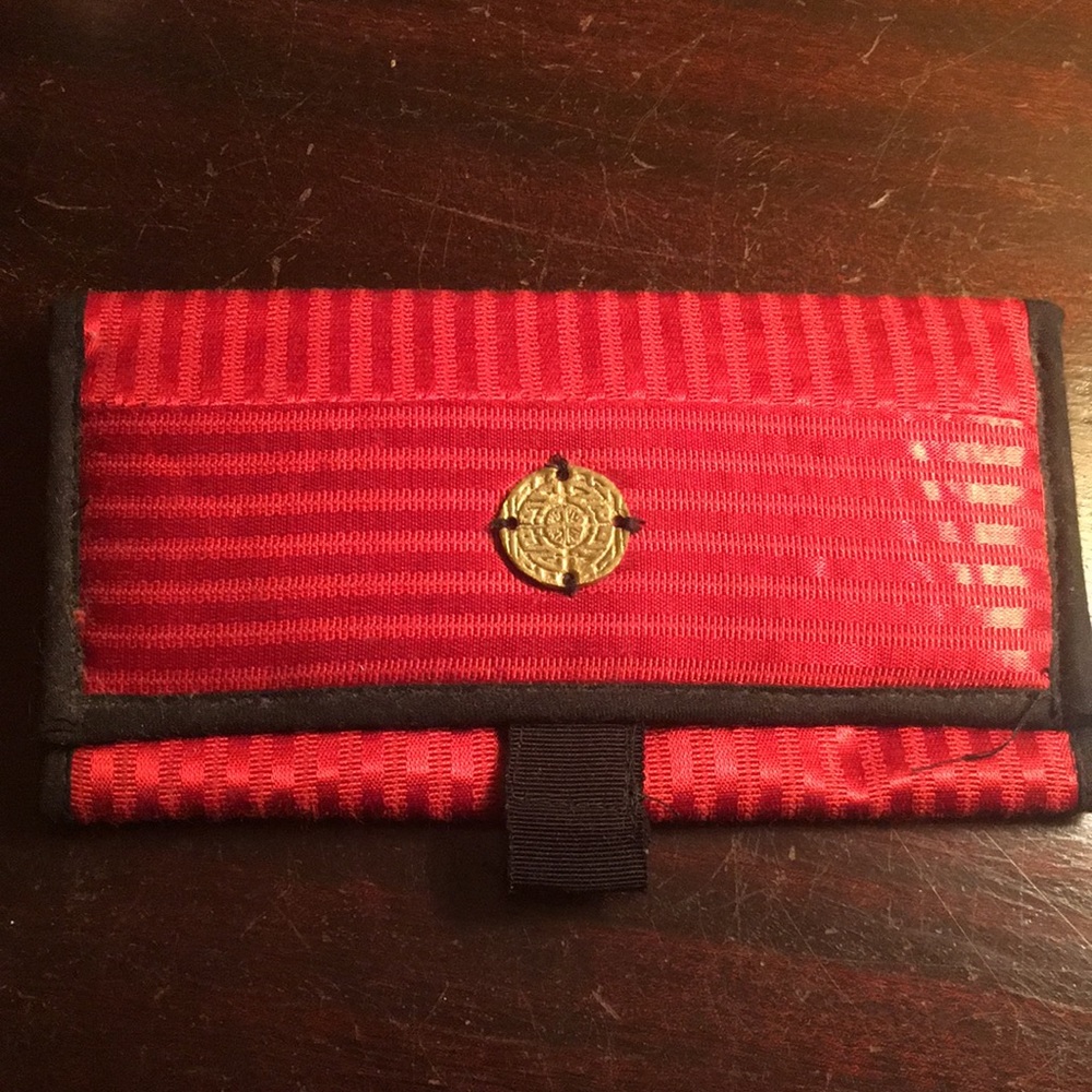 Red silky wallet from L’arisan du Liban.